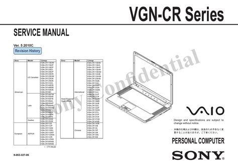 Service manual sony vaio vgn z. - Ordliste over udtryk anvendt i plastteknik.